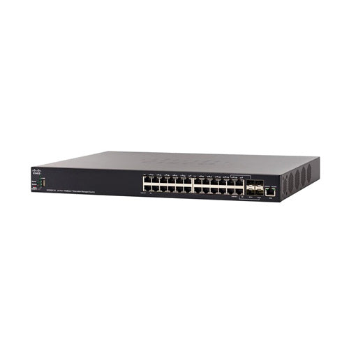 SX350X-24-K9-UK Cisco 350X Series SX350X-24 24 x Ports 10GBase-T + 4 x Combo SFP+ Layer 2 Stackable Managed Gigabit Ethernet Network Switch