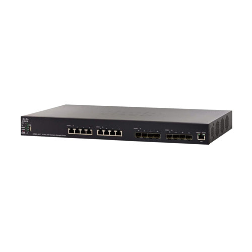 SX550X-16FT-K9-EU Cisco 550X Series SX550X-16FT 8 x Ports 10GBase-T + 8 x Ports SFP+ Ports Layer 3 Stackable Managed Gigabit Ethernet Network Switch