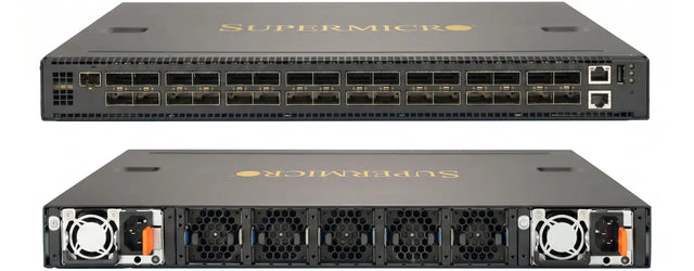 SSE-C3632S Supermicro Regular Airflow (front to back) 32 x QSFP28 40G/100G Ports Layer 3 Ethernet Switch