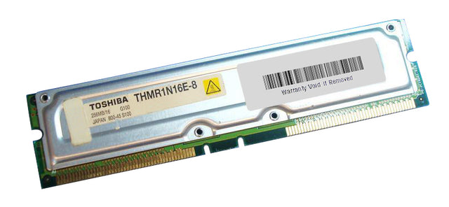 THMR1N16E-8 Toshiba 256MB Module RDRAM PC800 non-ECC 45ns 800MHz 184-Pin 2.5v 128Meg x 16