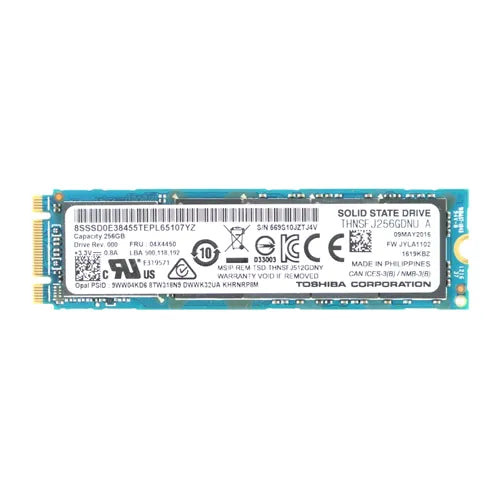 THNSFJ256GDNU Toshiba 256GB Multi-Level Cell SATA 6Gb/s M.2 2280 Solid State Drive