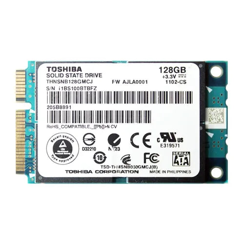 THNSNB128GMCJ Toshiba SG2 Series 128GB Multi-Level Cell SATA 3Gb/s mSATA Solid State Drive