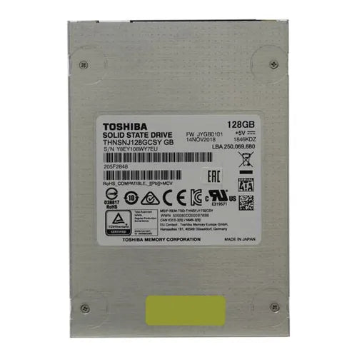 THNSNJ128GCSY Toshiba HG6 Series 128GB Multi-Level Cell SATA 6Gb/s NAND Flash Hot-Pluggable 2.5-Inch Solid State Drive