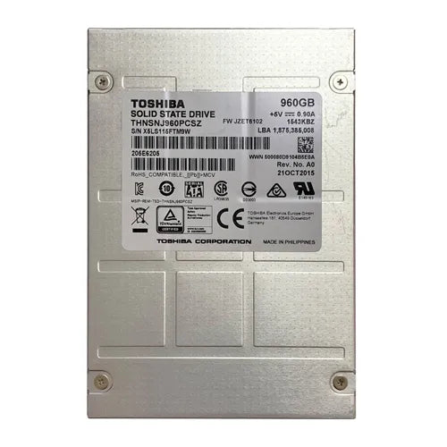 THNSNJ960PCSZ Toshiba HK3R2 Series 960GB Multi-Level Cell SATA 6Gb/s Read Intensive 2.5-Inch Solid State Drive