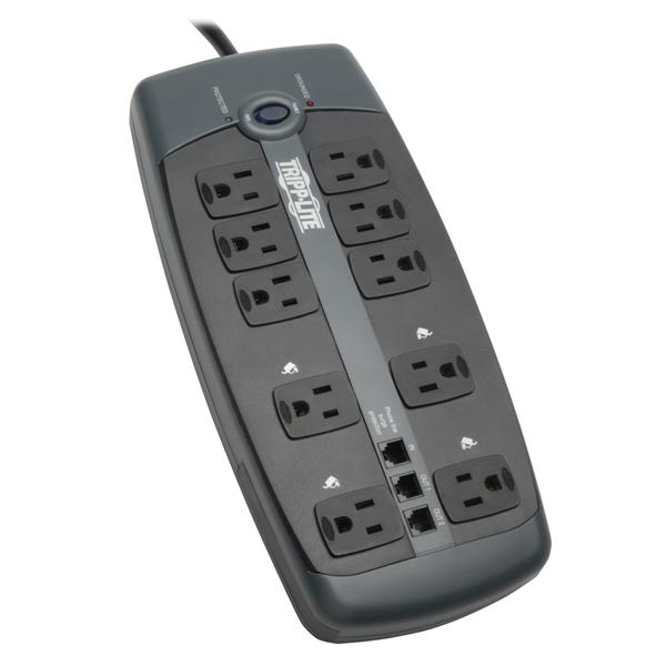 TLP1008TELTV Tripp Lite 10 Outlets Surge Suppressor Receptacles: 8 x NEMA 5-15R 3345J