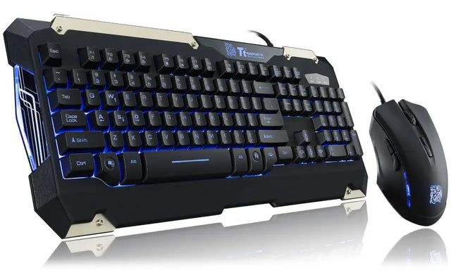 KB-CMC-PLBDUS-01 Thermaltake Tt eSPORTS Wired USB Commander Gaming Gear Keyboard / Mouse Combo