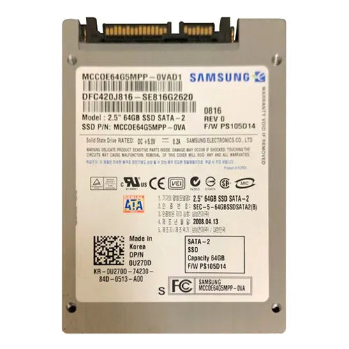 U270D Dell 64GB Multi-Level Cell SATA 3Gb/s 2.5-Inch Solid State Drive