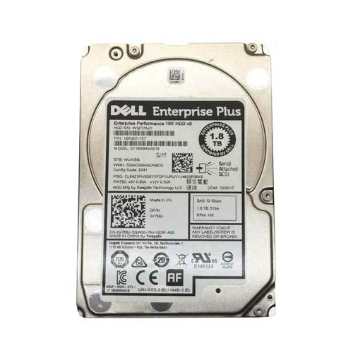 V768J Dell 1.8TB 10000RPM SAS 12Gb/s Hot-Pluggable 2.5-Inch Enterprise Hard Drive with Tray