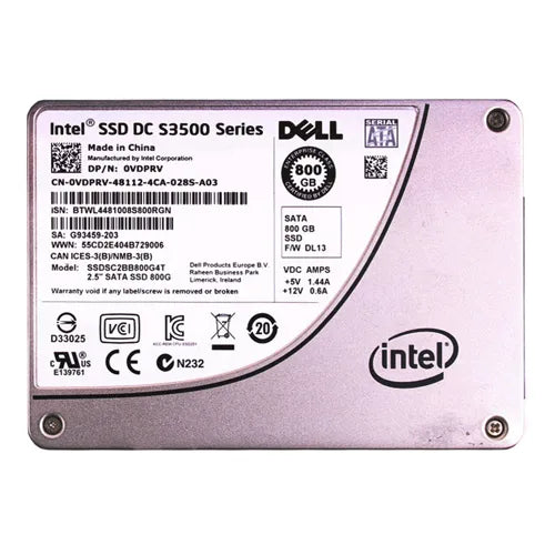VDPRV Dell 800GB Multi-Level Cell SATA 6Gb/s Hot-Pluggable 2.5-Inch Solid State Drive for PowerEdge Servers