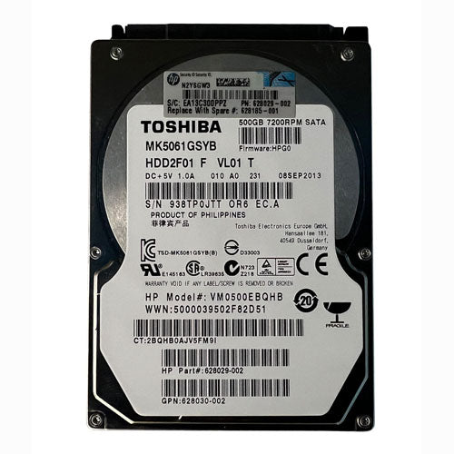 VM0500EBQHB HP 500GB 7200RPM SATA 3Gb/s NHP 16MB Cache SFF 2.5-inch Hard Drive for ProLiant Server