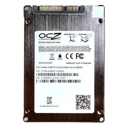 VTX4-25SAT3-256G OCZ Technology Vertex 4 Series 256GB Multi-Level Cell SATA 6Gb/s (AES-256) 2.5-inch Solid State Drive