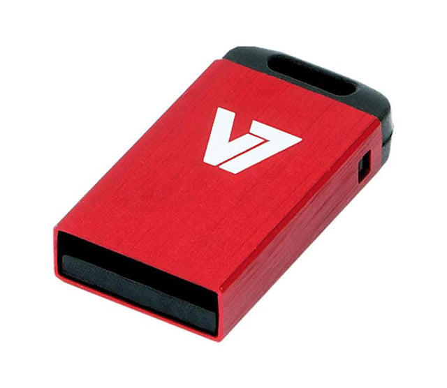 VU24GCR-RED-2E V7 Nano 4GB USB 2.0 Flash Drive Red