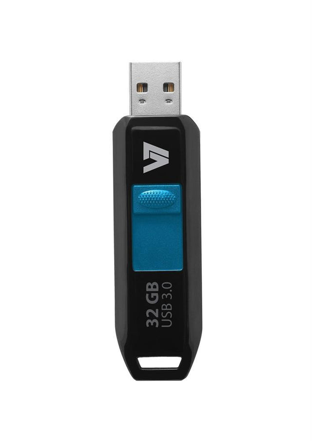 VU332GDR-BLK-2N V7 32GB Flash Drive USB 3.0 Black Ext Retractable Connector