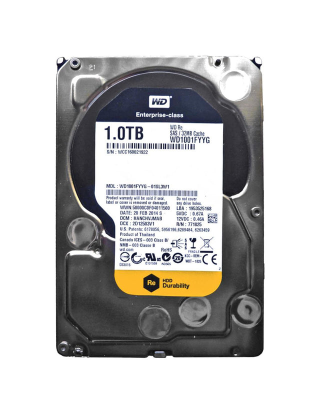 WD1001FYYG - Western Digital 1TB 7200RPM SAS 6Gb/s 3.5-Inch Hard Drive