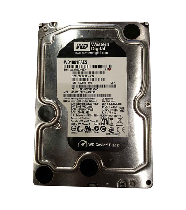 Black 1TB 7200RPM SATA 6Gb/s 64MB Cache 2.5-Inch Hard Drive