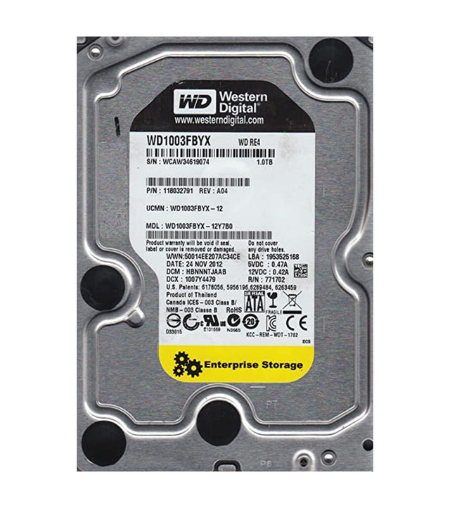 RE4 1TB 7200RPM SATA 3Gb/s 64MB Cache 3.5-Inch Hard Drive