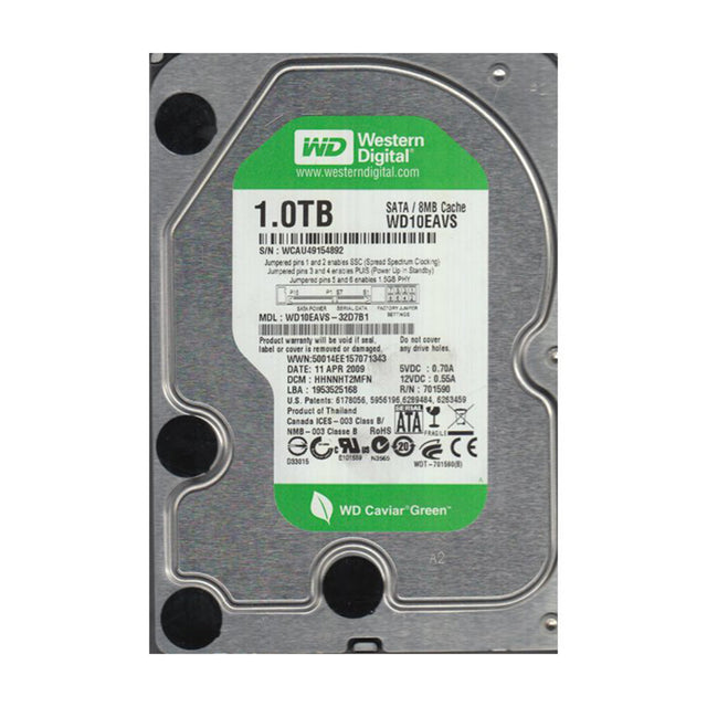 Caviar Green 1TB 7200RPM SATA 3Gb/s 8MB Cache RoHS 3.5-Inch Hard Drive