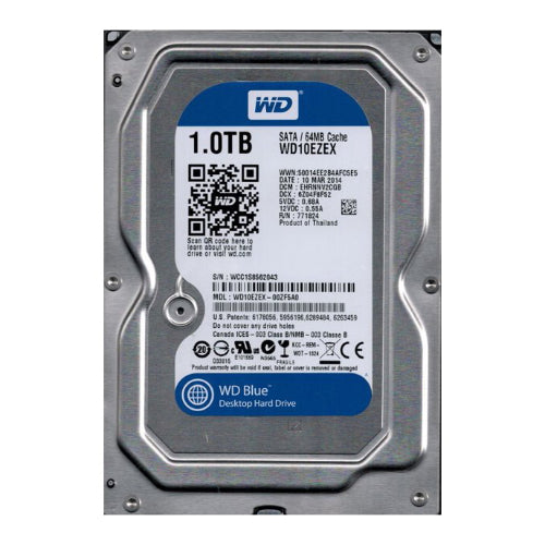 WD10EZEX-002F5A0 Western Digital Blue 1TB 7200RPM SATA 6Gb/s 64MB Cache 3.5-Inch Hard Drive