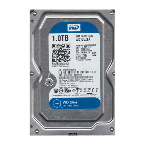 WD10EZEX-00WN4A0 Western Digital Blue 1TB 7200RPM SATA 6Gb/s 64MB Cache 3.5-Inch Hard Drive