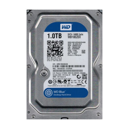 WD10EZEX-07ZF5A0 Western Digital Blue 1TB 7200RPM SATA 6Gb/s 64MB Cache 3.5-Inch Hard Drive