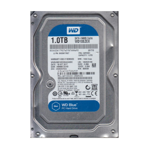 WD10EZEX-08WN4A0 Western Digital Blue 1TB 7200RPM SATA 6Gb/s 64MB Cache 3.5-Inch Hard Drive