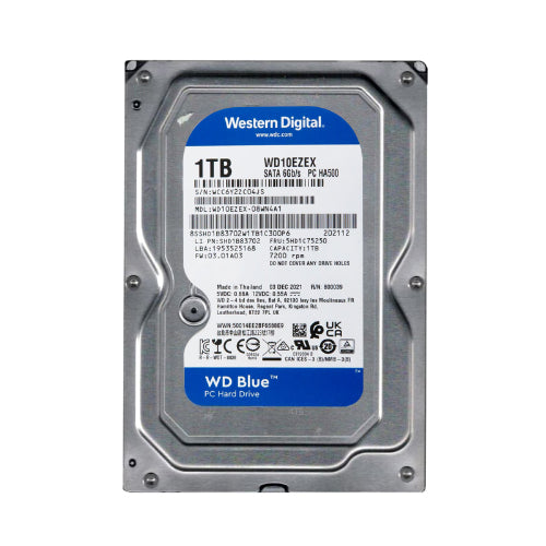 WD10EZEX-08WN4A1 Western Digital Blue 1TB 7200RPM SATA 6Gb/s 64MB Cache 3.5-Inch Hard Drive