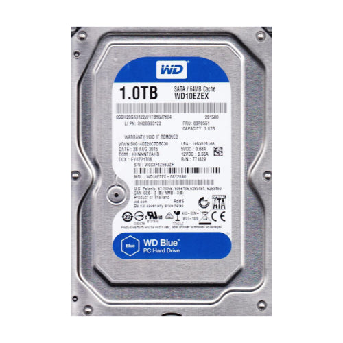 WD10EZEX-08Y20A0 Western Digital Blue 1TB 7200RPM SATA 6Gb/s 64MB Cache 3.5-Inch Hard Drive