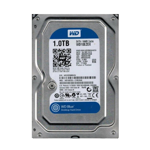 WD10EZEX-21M2NA0 Western Digital Blue 1TB 7200RPM SATA 6Gb/s 64MB Cache 3.5-Inch Hard Drive
