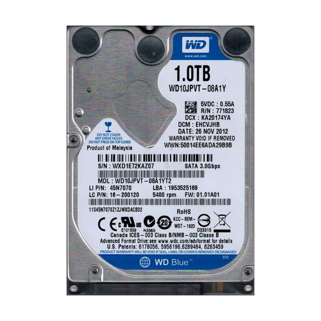 Scorpio Blue 1TB 5400RPM SATA 3Gb/s 8MB Cache 2.5-Inch Hard Drive