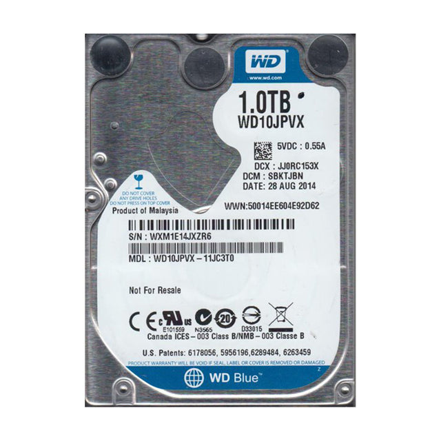 WD10JPVX-11JC3T0 - Western Digital Blue 1TB 5400RPM SATA 6Gb/s 8MB Cache 2.5-inch Hard Drive