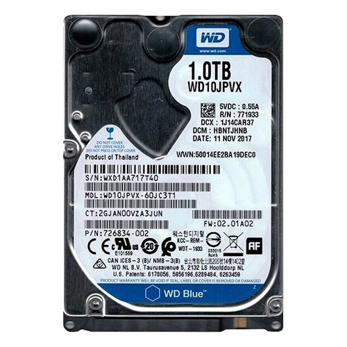 WD10JPVX-60JC3T1 Western Digital Blue 1TB 5400RPM SATA 6Gb/s 8MB Cache 2.5-inch Hard Drive