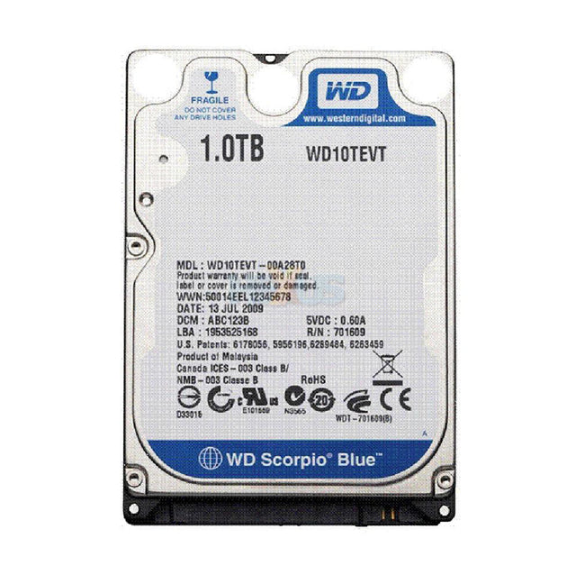 Scorpio Blue 1TB 5200RPM SATA 3Gb/s 8MB Cache RoHS 2.5-Inch Hard Drive