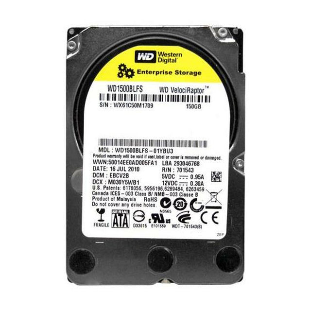 WD1500BLFS-01YBU3 - Western Digital VelociRaptor 150GB 10000RPM SATA 3Gb/s 16MB Cache 2.5-inch Enterprise Hard Drive