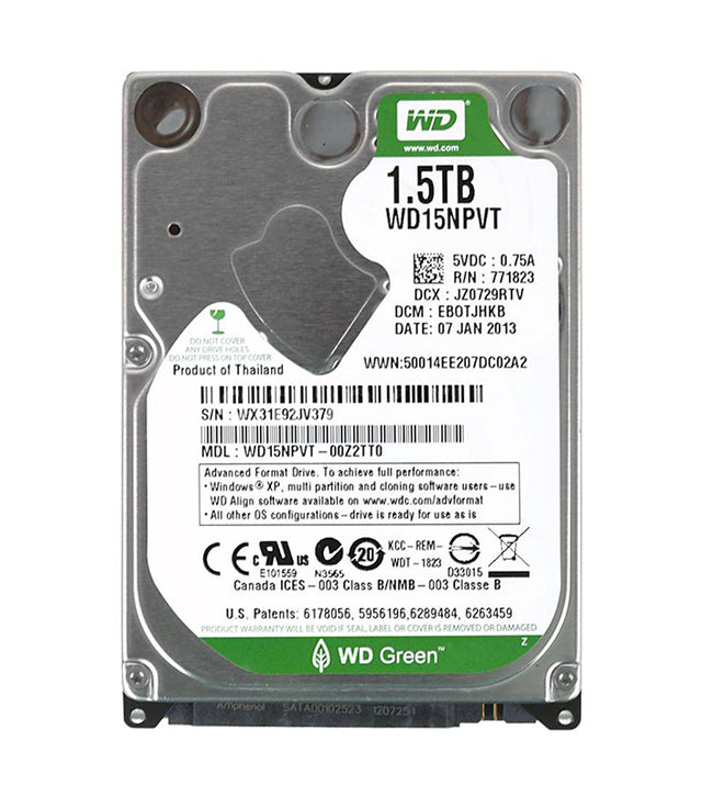 Green 1.5TB 5400RPM SATA 3Gb/s 8MB Cache CE 2.5-Inch Hard Drive
