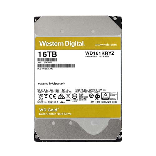 WD161KRYZ Western Digital Gold Enterprise 16TB 7200RPM SATA 6Gb/s 512MB Cache 3.5-Inch Hard drive