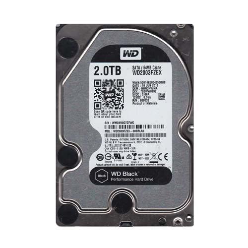WD2003FZEX Western Digital Black 2TB 7200RPM SATA 6Gb/s 64MB Cache (CE) 3.5-Inch Hard Drive