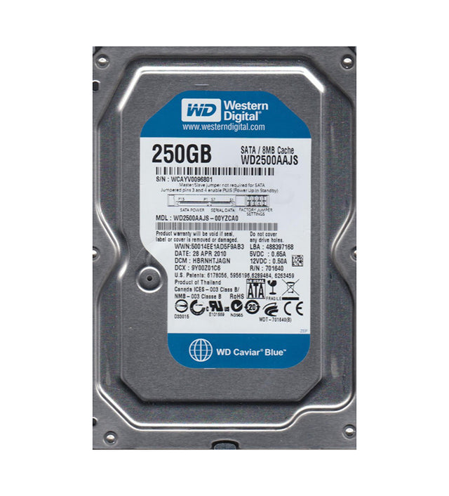 Caviar Blue 250GB 7200RPM SATA 3Gb/s 8MB Cache 3.5-Inch Hard Drive