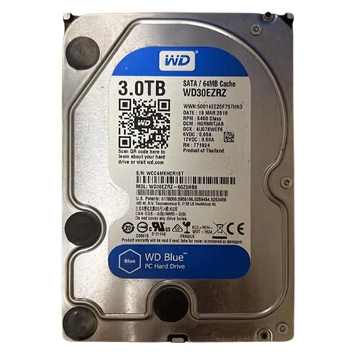 WD30EZRZ-60Z5HB0 Western Digital Blue 3TB 5400RPM SATA 6Gb/s 64MB Cache 3.5" Hard Drive