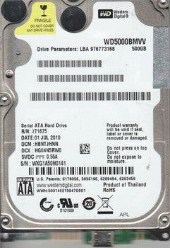 Western Digital - WD5000BMVV-11GNWS0 - 500GB 5400RPM USB 2.5 8MB Cache Hard Drive"