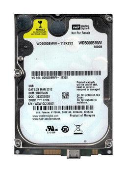 Western Digital - WD5000BMVV-11SXZS - 500GB 5400RPM USB 2.5 8MB Cache Hard Drive"