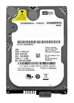 Western Digital - WD5000BMVW-11S5XS - 500GB 5400RPM USB 2.5 8MB Cache Hard Drive"