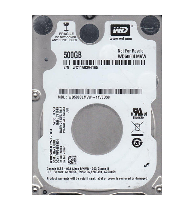 WD5000LMVW - Western Digital 500GB 5400RPM USB 3.0 2.5-Inch External Hard Drive