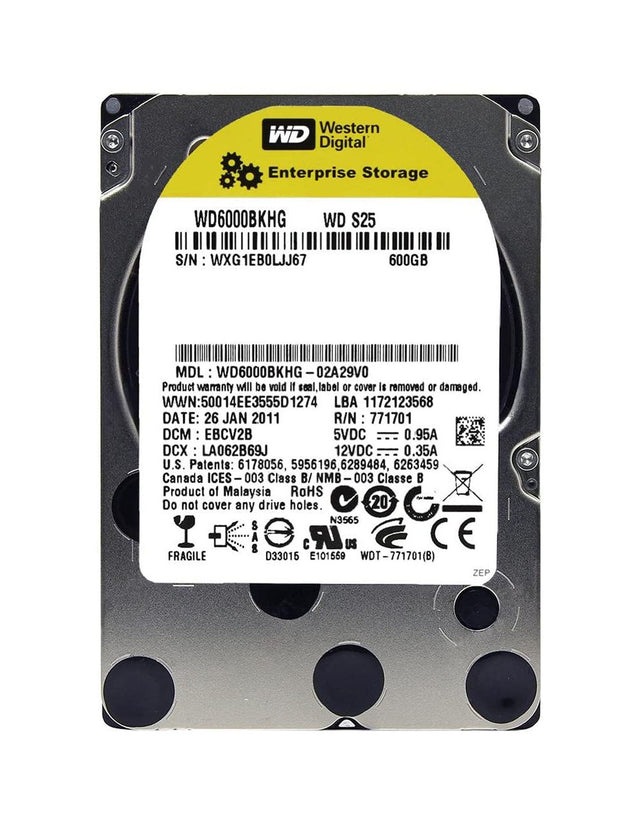 WD6000BKHG - WD 600GB 10000RPM SAS 6Gb/s 32MB 2.5-Inch Hard Drive