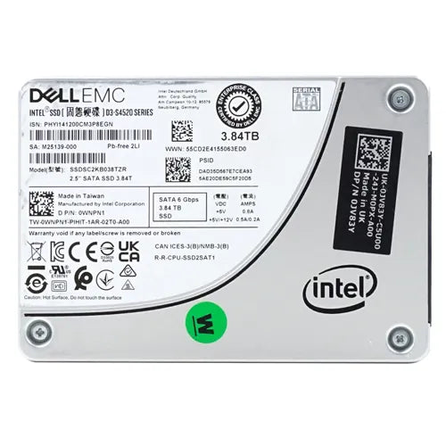 WNPN1 Dell 3.84TB Triple-Level Cell SATA 6Gb/s 2.5-Inch Solid State Drive
