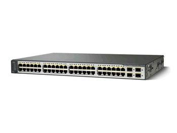 Cisco - WS-3750V2-48PS-S - 48-Ports 10/100 RJ-45 Managed Layer3 Rack Mountable 1U Stackable Catalyst Switch with 4x SFP