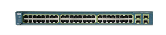 Catalyst 3750 48-Ports 10/100 RJ-45 PoE Managebale Layer3 Rack-mountable 1U Stackable Ethernet Switch with 4x SFP Ports (Re