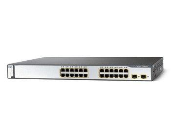 Cisco - WS-C3750-24PS-E-DDO - Catalyst 3750 24-Ports RJ-45 PoE Manageable Rack-mountable Switch with 2x SFP Ports