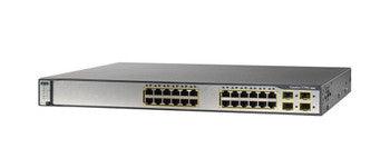 Cisco - WS-C3750-24TS-E-DDO - Catalyst 3750 24-Ports RJ-45 Manageable Rack-mountable Switch with 2x SFP Ports