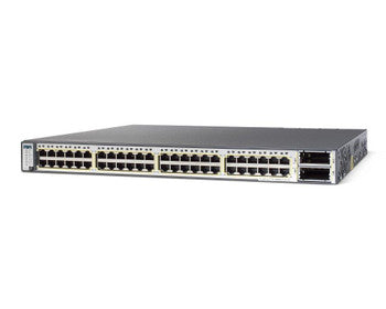 Cisco - WS-C3750E-48PD-S-B2 - Catalyst 3750e 48-Ports 10/100/1000 RJ-45 PoE Multi Layer Stackable Ethernet Switch with 2x Uplink Ports