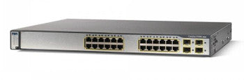Cisco - WS-C3750G-24TS-E-1 - Catalyst 3750 24-Ports 10/100/1000T RJ-45 Manageable Layer3 Rack Mountable 1U and Stackable Switch